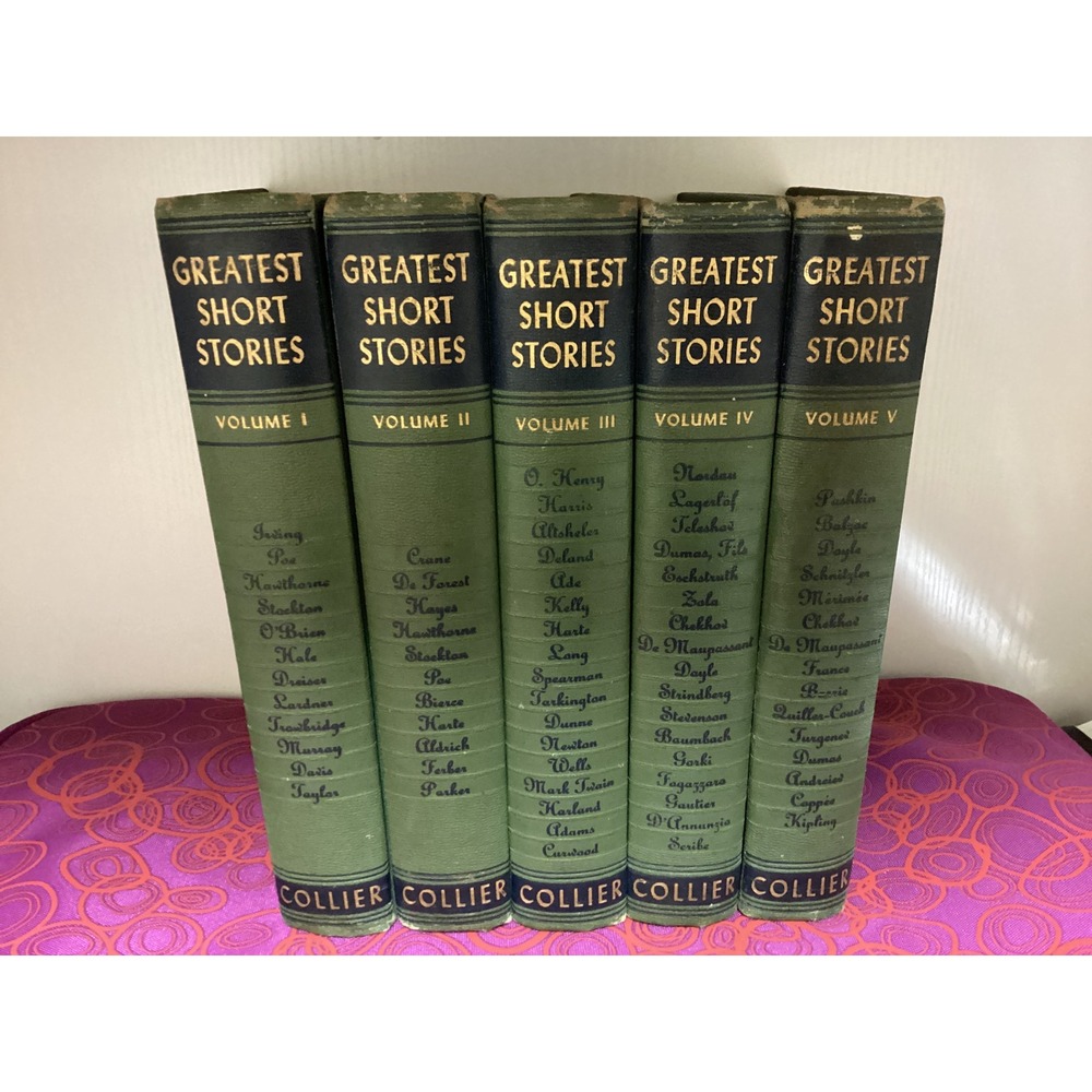 Greatest Short Stories 1940 P.F. Collier & Son 5 Volume Vintage Hardcover Set